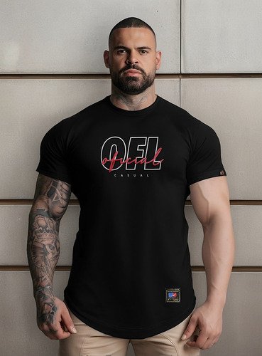 Long Line Ofl Casual 100% Algodão Fio 30.1