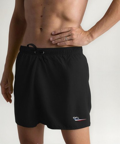 Lote 4 Shorts Tactel Liso Ofl Unissex 3 Bolsos