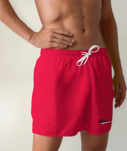Lote 4 Shorts Tactel Liso Ofl Unissex 3 Bolsos