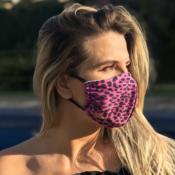 Máscara Donna Queen - Animal Print Rosa