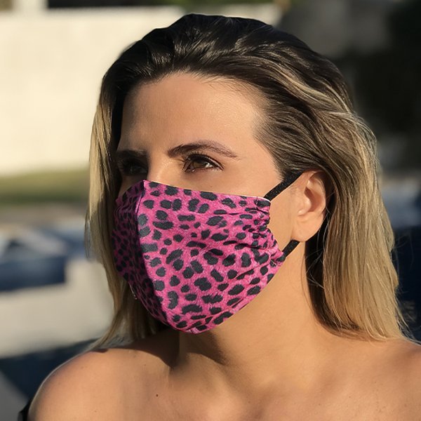 Máscara Donna Queen - Animal Print Rosa