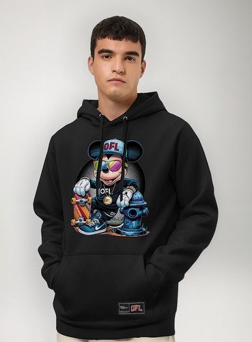 Moletom Canguru Ofl Mickey Underground Preta