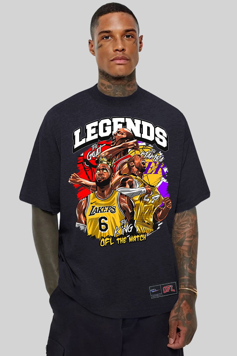 Camiseta Oversized Oficial NBA Casual Basquete Legends