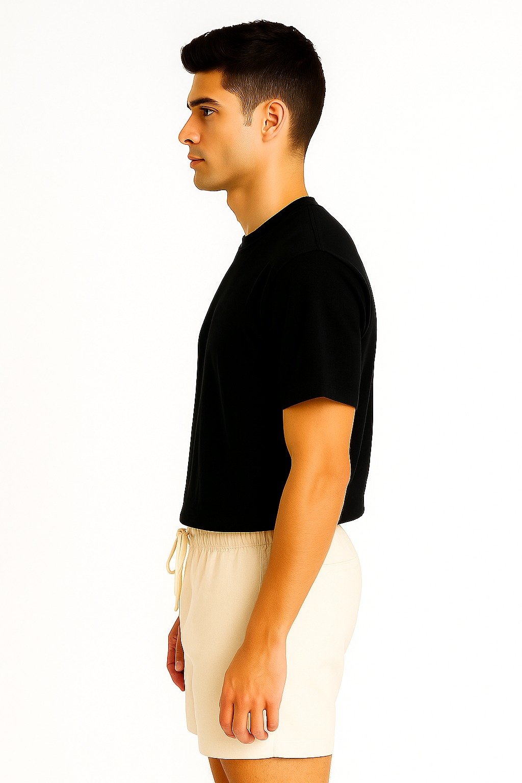 Short Masculino Liso de Moletom