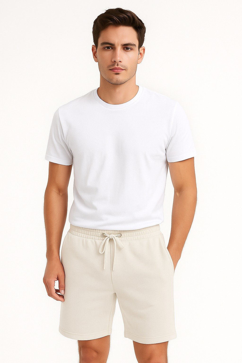 Short Masculino Liso de Moletom