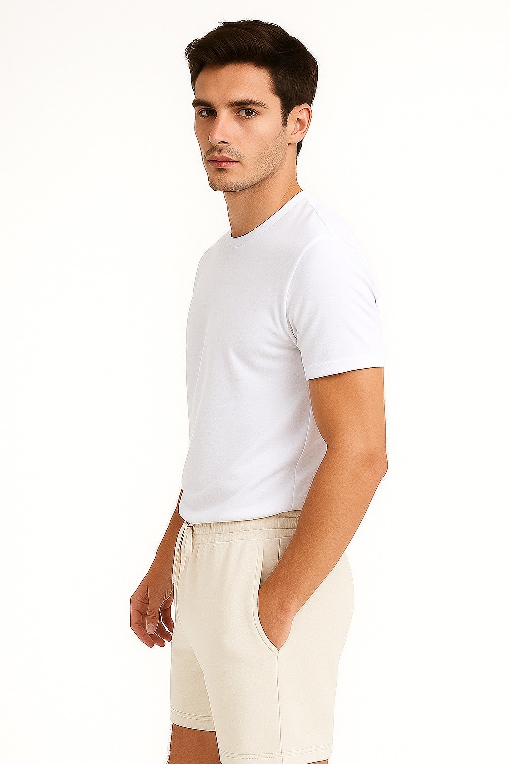 Short Masculino Liso de Moletom