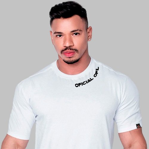 T-shirt Collar Print 100% Algodão Fio 30.1