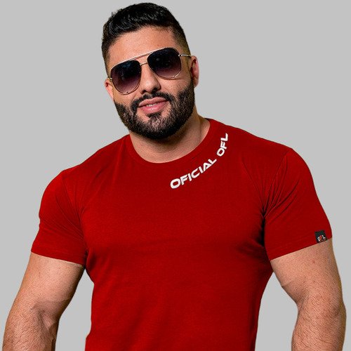 T-shirt Print Collar 100% Algodão Fio 30.1