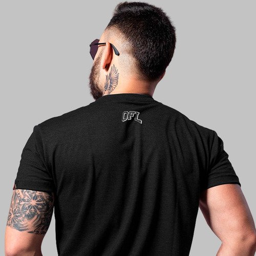 T-shirt Print Collar 100% Algodão Fio 30.1