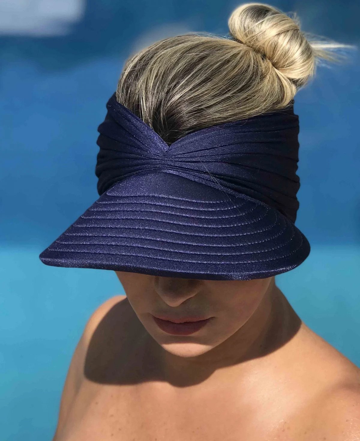Viseira Felipa Azul Marinho Donna Queen Upf 50+