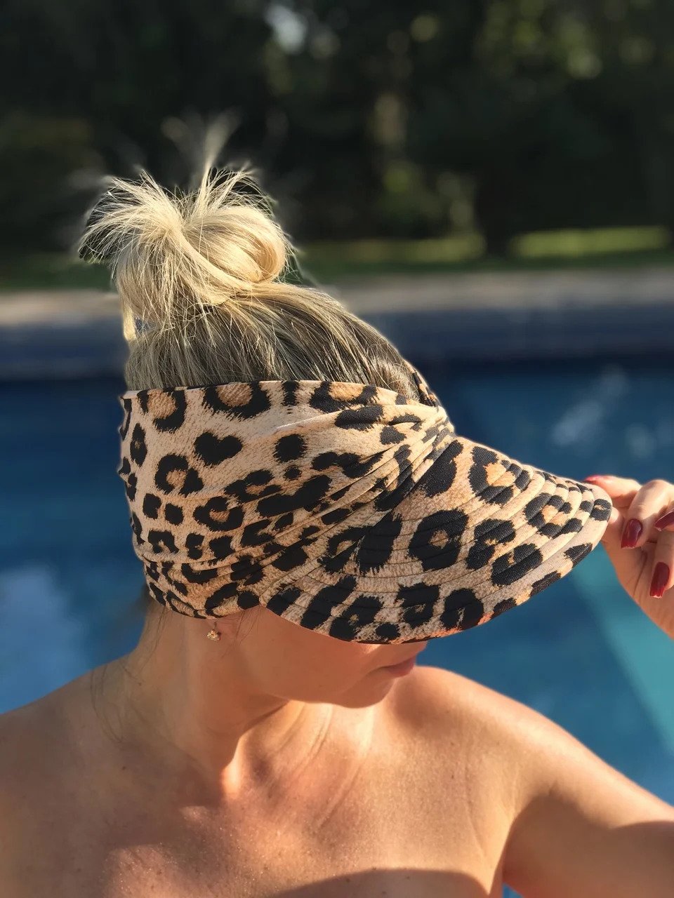 Viseira Moda Praia Hadassa Donna Queen Upf 50+ Animal Print