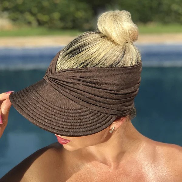 Viseira Moda Praia Hadassa Donna Queen Upf 50+ Café