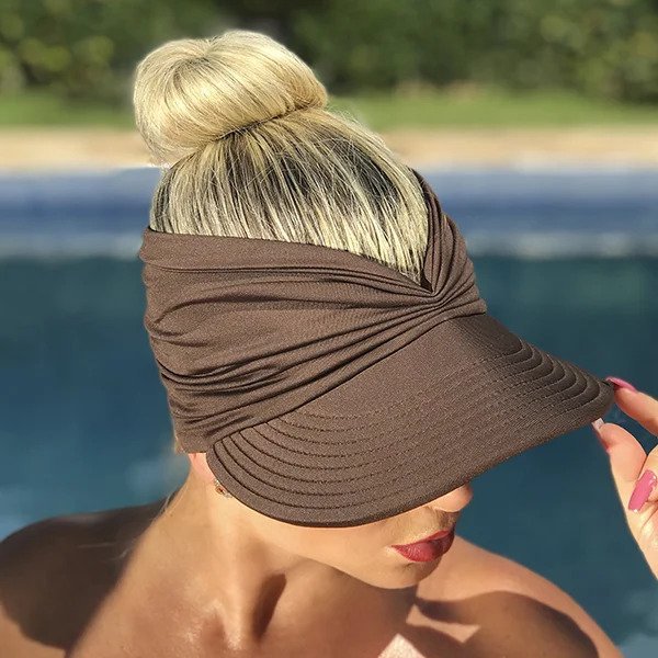 Viseira Moda Praia Hadassa Donna Queen Upf 50+ Café