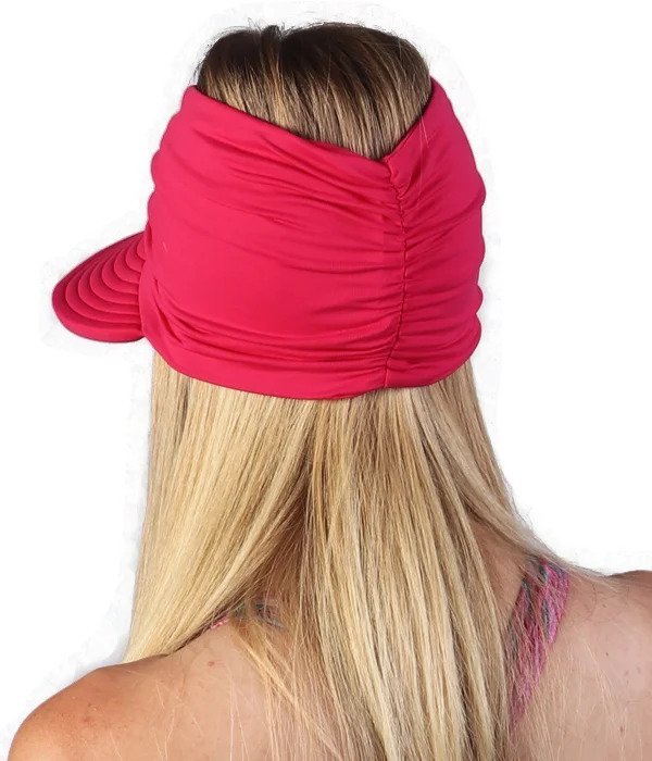 Viseira Moda Praia Hadassa Donna Queen Upf 50+ Carmin
