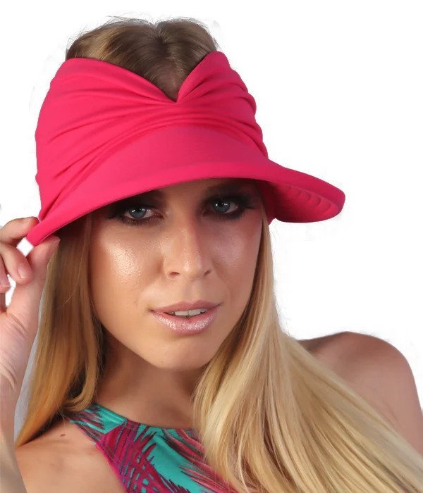 Viseira Moda Praia Hadassa Donna Queen Upf 50+ Carmin
