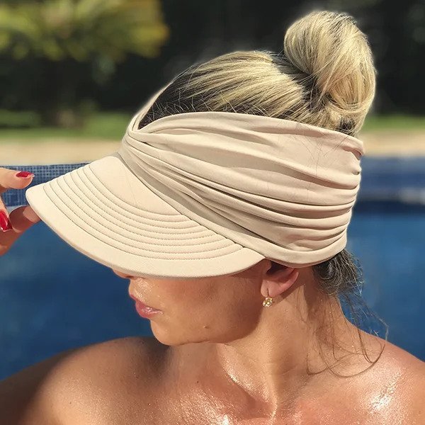 Viseira Moda Praia Hadassa Donna Queen Upf 50+ Nude