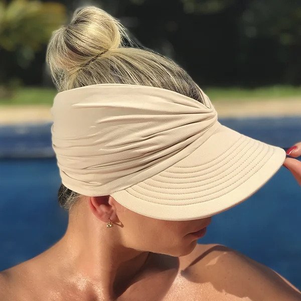 Viseira Moda Praia Hadassa Donna Queen Upf 50+ Nude