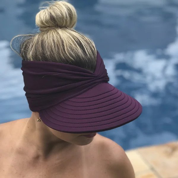 Viseira Moda Praia Hadassa Donna Queen Upf 50+ Purpura