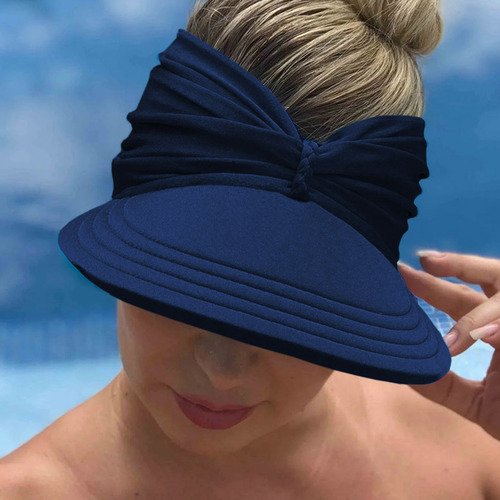 Viseira Moda Praia Sophia Azul Marinho Donna Queen Upf 50+