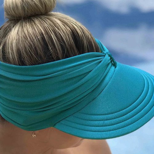 Viseira Moda Praia Sophia Azul Turquesa Donna Queen Upf 50+
