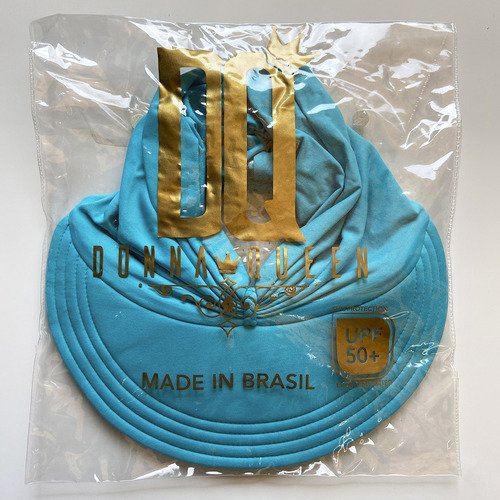 Viseira Moda Praia Sophia Azul Turquesa Donna Queen Upf 50+