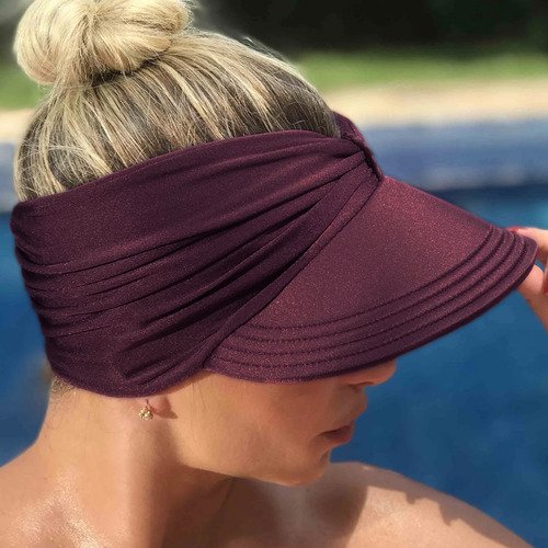 Viseira Moda Praia Sophia Bronze Donna Queen Upf 50+