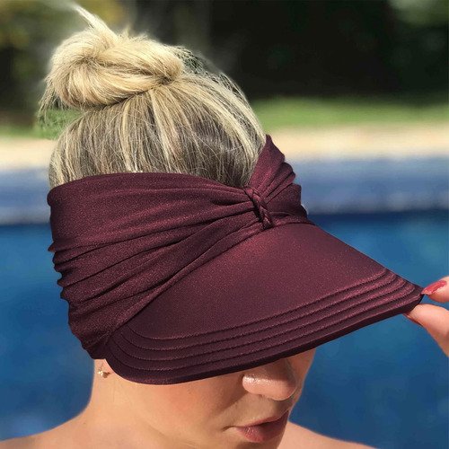 Viseira Moda Praia Sophia Bronze Donna Queen Upf 50+