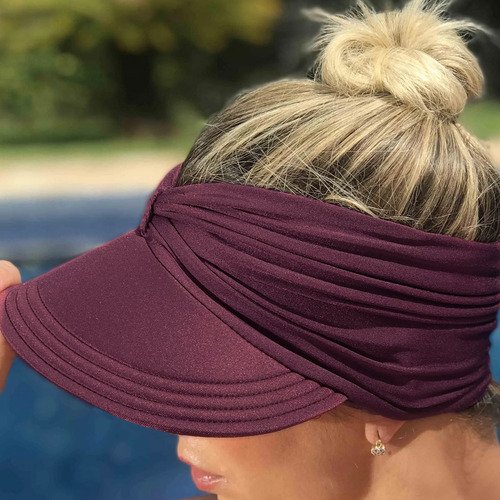 Viseira Moda Praia Sophia Bronze Donna Queen Upf 50+