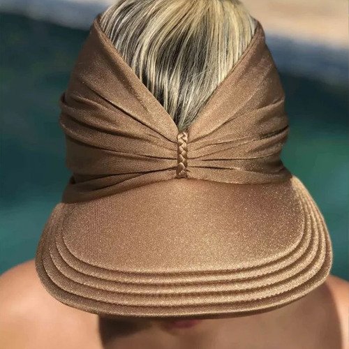 Viseira Moda Praia Sophia Bronze Donna Queen Upf 50+