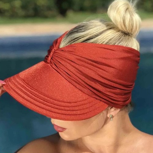 Viseira Moda Praia Sophia Ferrugem Donna Queen Upf 50+