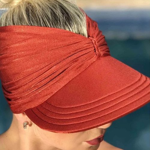 Viseira Moda Praia Sophia Ferrugem Donna Queen Upf 50+