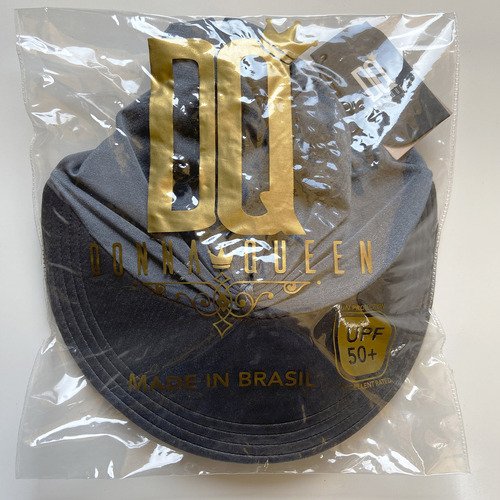 Viseira Moda Praia Sophia Grafite Donna Queen Upf 50+