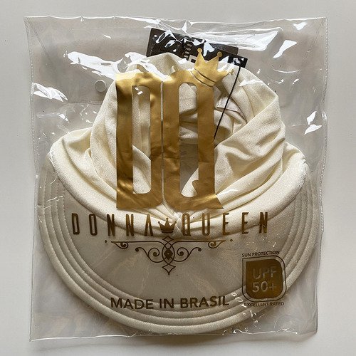 Viseira Moda Praia Sophia Off White Donna Queen Upf 50+