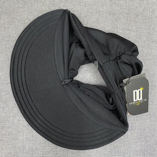 Viseira Moda Praia Sophia Preta Donna Queen Upf 50+