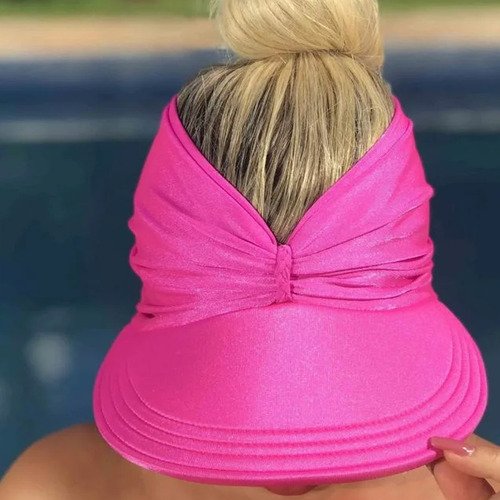 Viseira Moda Praia Sophia Rosa Donna Queen Upf 50+