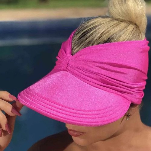 Viseira Moda Praia Sophia Rosa Donna Queen Upf 50+