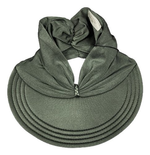 Viseira Moda Praia Sophia Verde Musgo Donna Queen Upf 50+