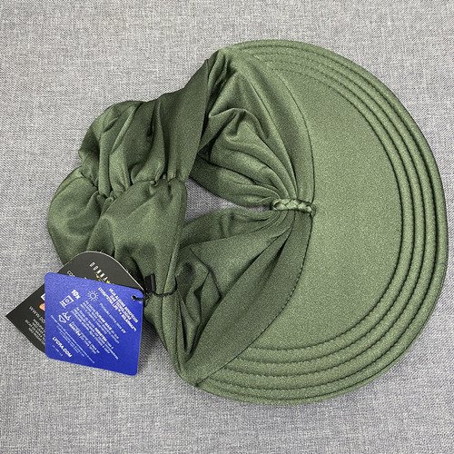 Viseira Moda Praia Sophia Verde Musgo Donna Queen Upf 50+